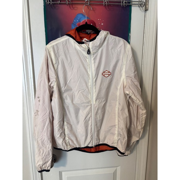 Harley-Davidson Lightweight Windbreaker Jacket Hooded Motorcycles